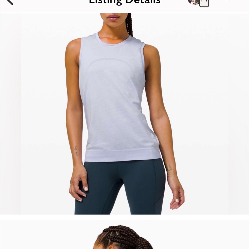 Lululemon Swiftly Breathe Relaxed Fit Muscle Tank, Serene Blue
